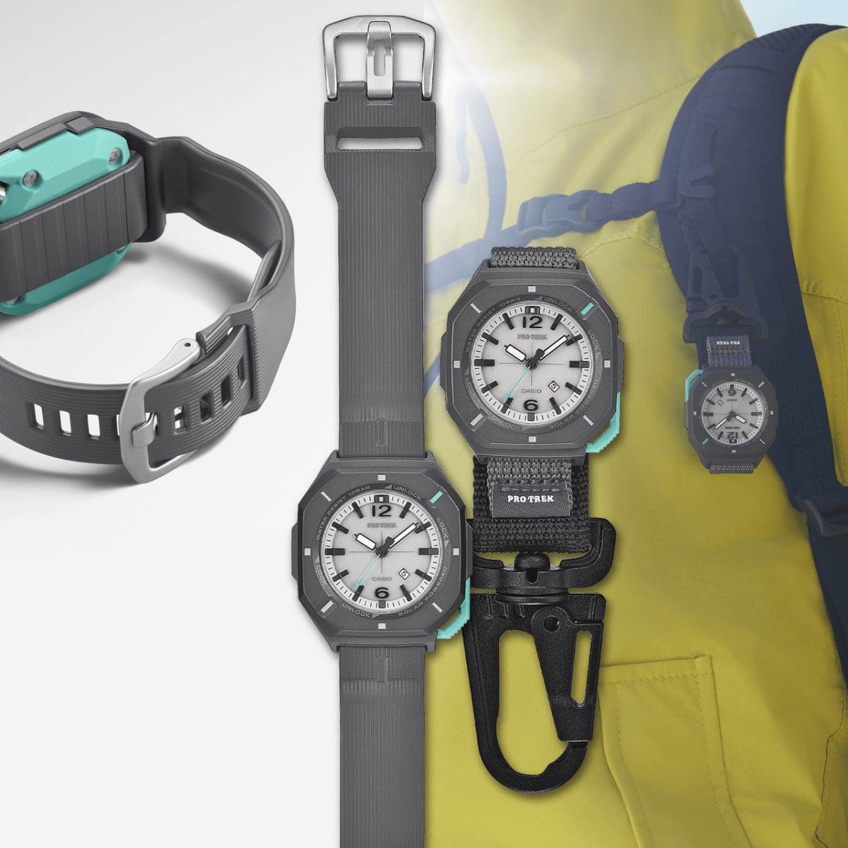 PRJ-01AE-8 Two ways to wear, on the wrist or on gear