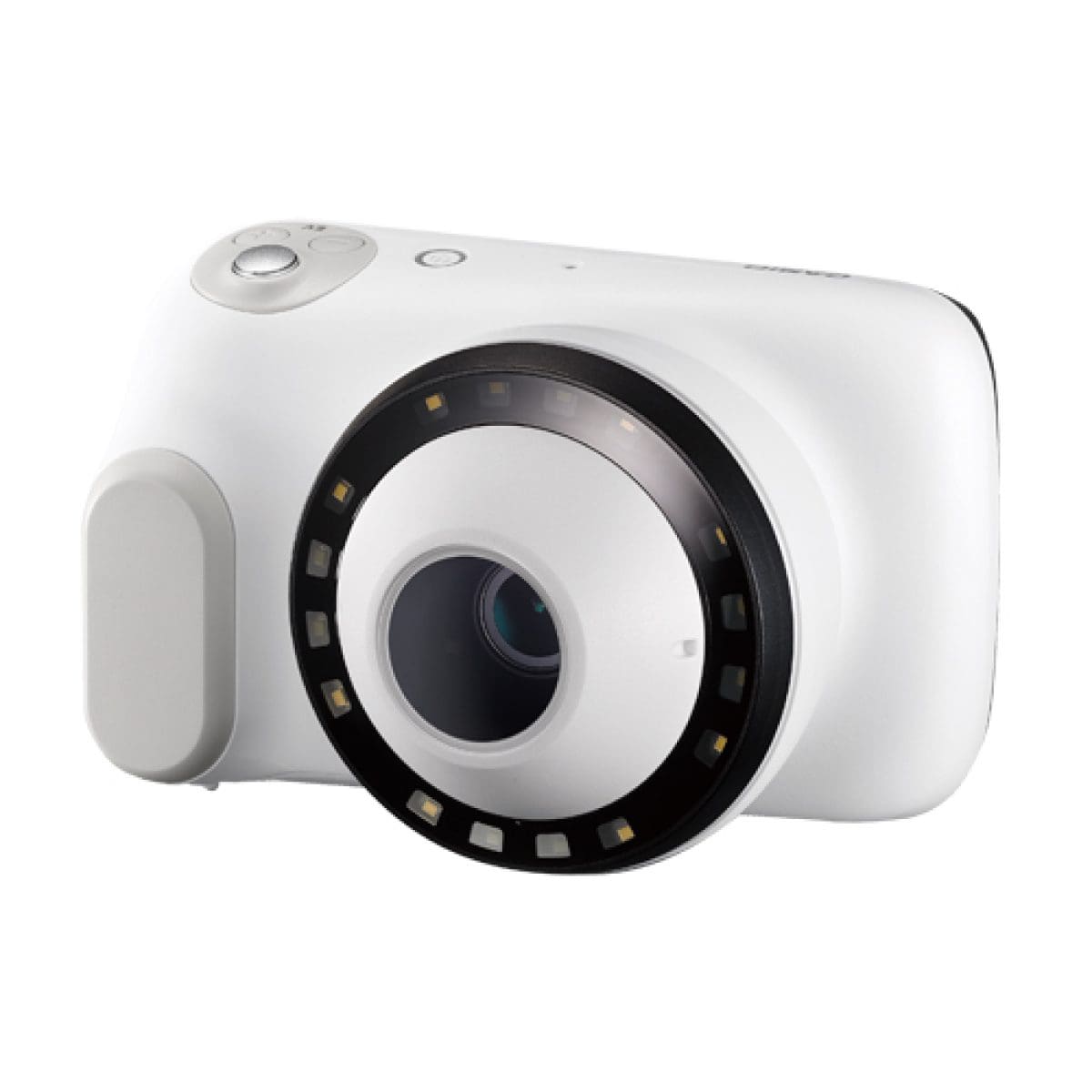 De witte dermatologische camera DZ-D100 tegen een witte achtergrond