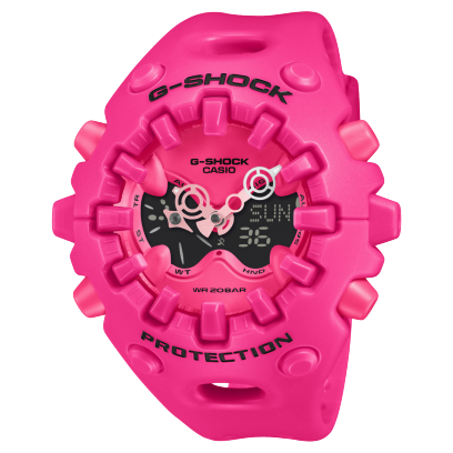 Vooraanzicht van de roze GA-V01-4AER.