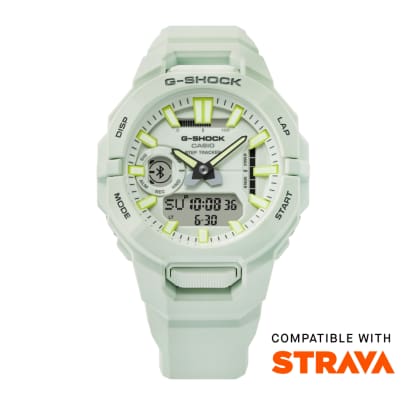 Vooraanzicht van de GBA-950-7AER met STRAVA-logo in de rechter benedenhoek van de afbeelding