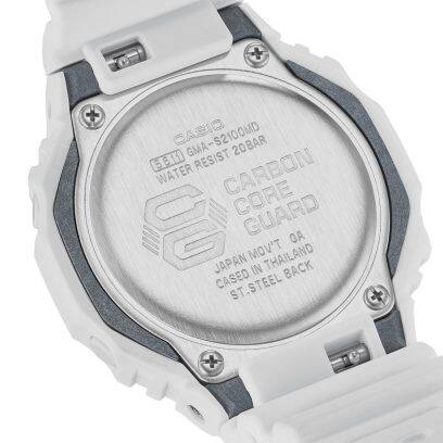 Gegraveerde achterkant van de GMA-S2100MD-7A met het opschrift Carbon Core Guard