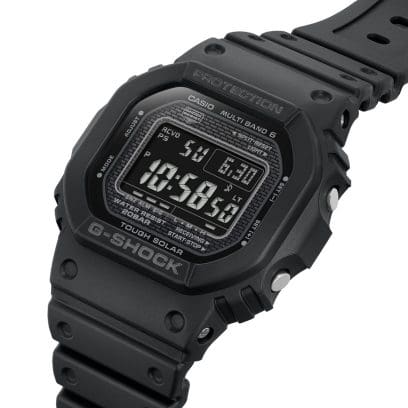 Zijaanzicht van het GW-5000HS-1 horloge met de zijknoppen