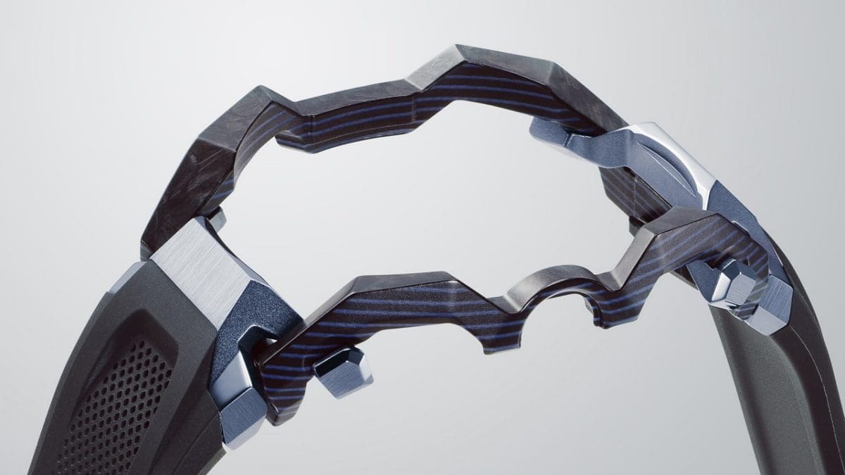 Carbon frameontwerp van de MTG-B4000B-1A2ER met het gelaagde patroon van de materiaalcompositie