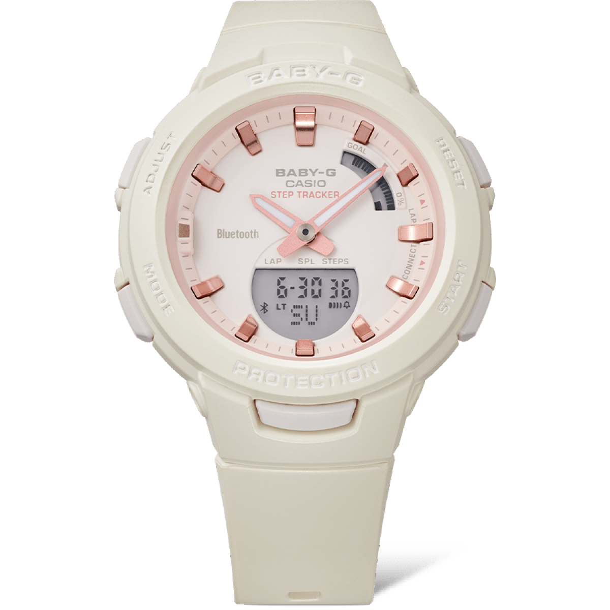 CASIO BABY-G BSA-B100SC-7Aスマホリンク　ホワイト BSA-B100CS-7A | BABY-G G-SQUAD SMARTPHONE LINK | CASIO