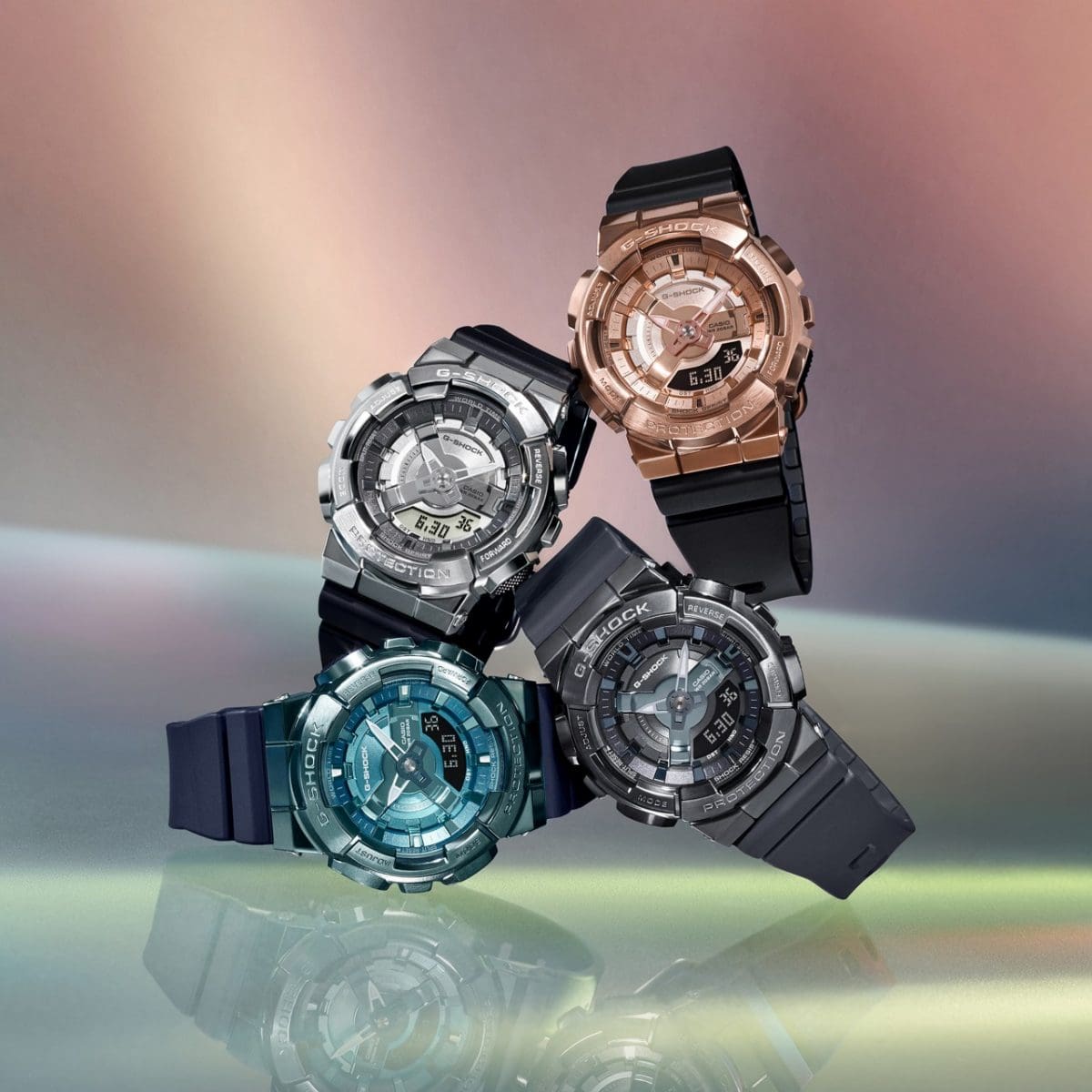 Clockwise from top: GM-S110PG-1A, GM-S110B-8A, GM-S110LB-2A, GM-S110-1A