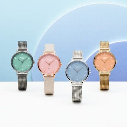 From left: SHE-4562BM-3A, SHE-4562PGL-4A, SHE-4562M-2A, SHE-4562GM-4A