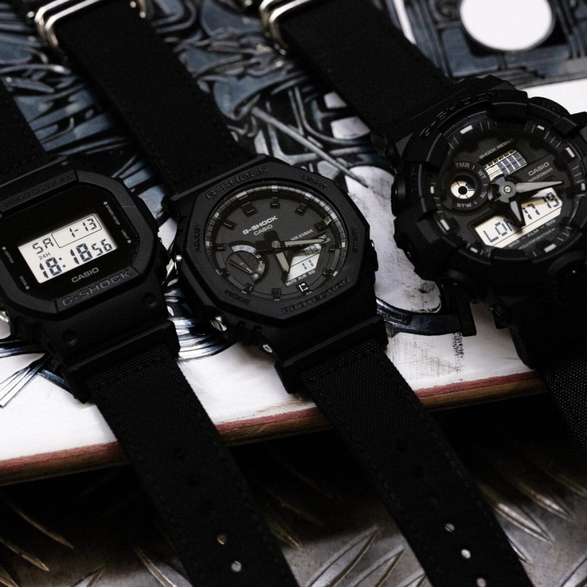 G-SHOCK Utility Black: DW-5600BCE-1, GA-2100BCE-1A, GA-700BCE-1A