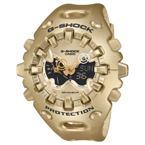 Vista frontal do GA-V01A-9AER dourado. 