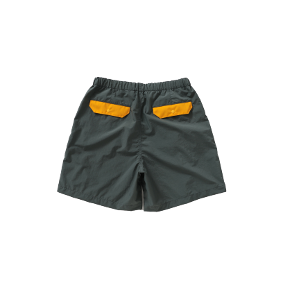 LIFESTYLE 6 POCKET NYLON BAGGY SHORTS GREY×YELLOW M  #2