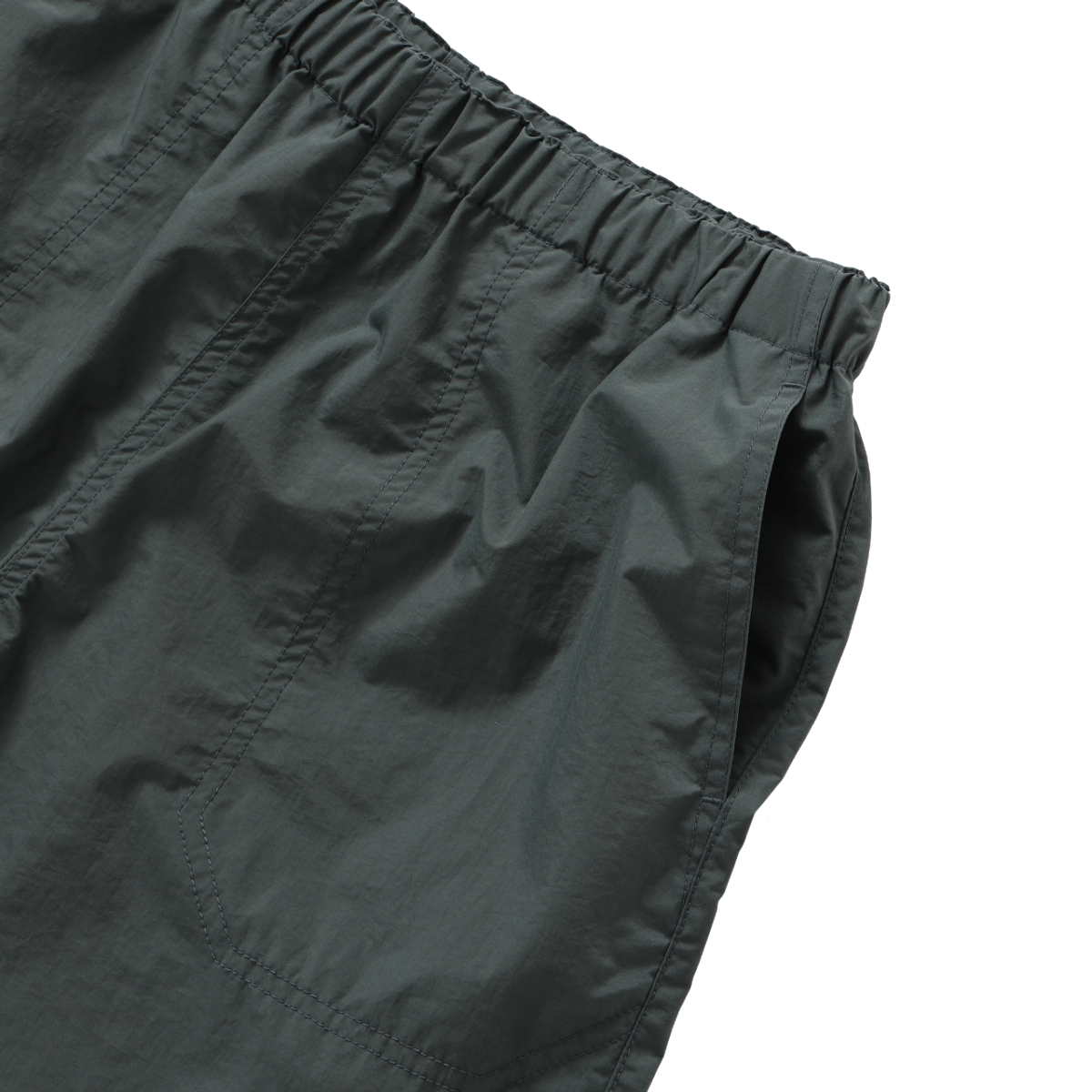 LIFESTYLE 6 POCKET NYLON BAGGY SHORTS GREY×YELLOW M  #3