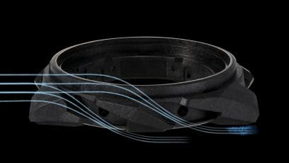 ECB-2200RC-1A9 Carbon fiber-reinforced resin case with design inspired by the airflow around a formula race car #5
