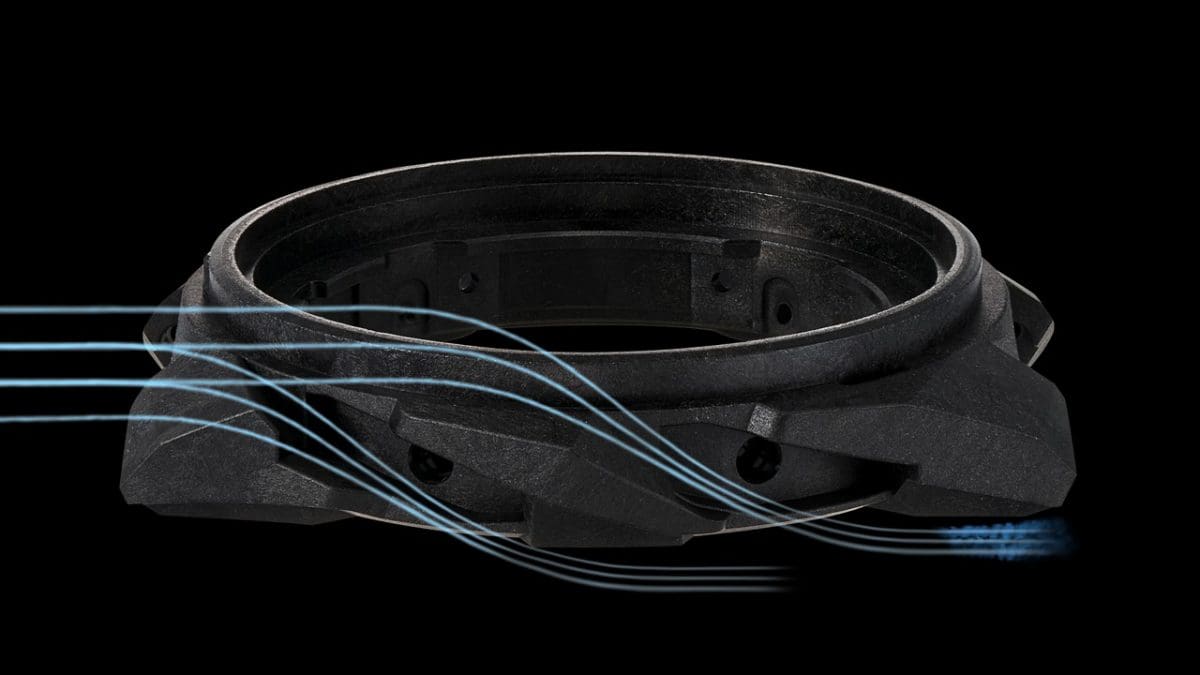 ECB-2200RC-1A9 Carbon fiber-reinforced resin case with design inspired by the airflow around a formula race car #5