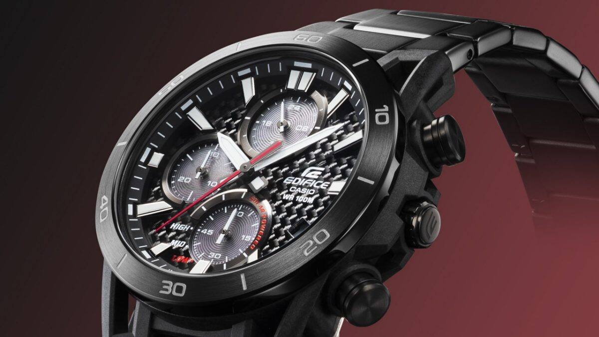 EQS-960DC-1AV Carbon fibre dial for functional beauty #4
