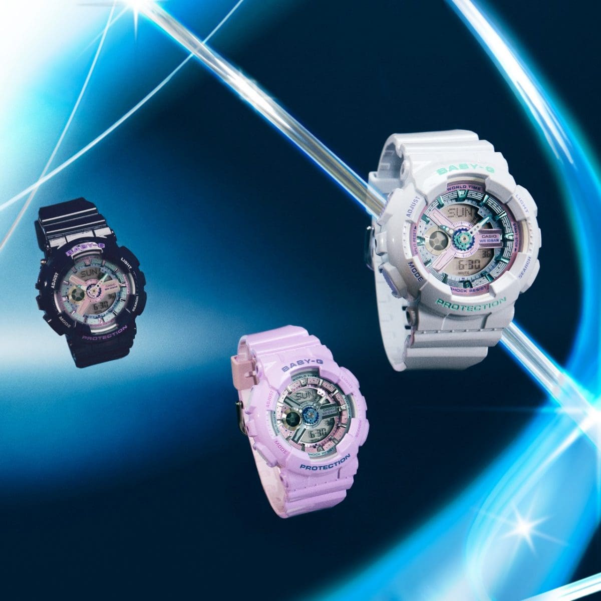 จากด้านซ้าย: BA-110MC-2A, BA-110MC-6A, BA-110MC-7A