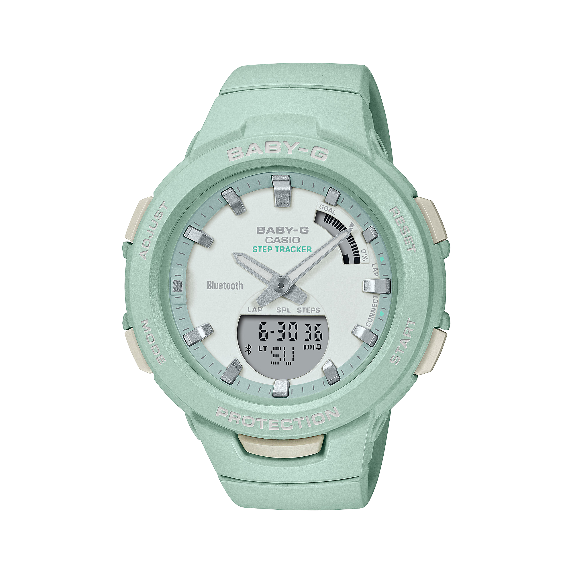 新品　BABY-G BSA-B100ミントグリーン BSA-B100CS-3A | BABY-G G-SQUAD รุ่นเชื่อมต่อกับสมาร์ทโฟน | CASIO