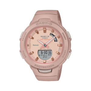 ［未使用］CASIO BABY-G G-SQUAD BSA-B100-4A1JF Unused CASIO BABY-G G-SQUAD BSA-B100-4A1JF Beige Women's