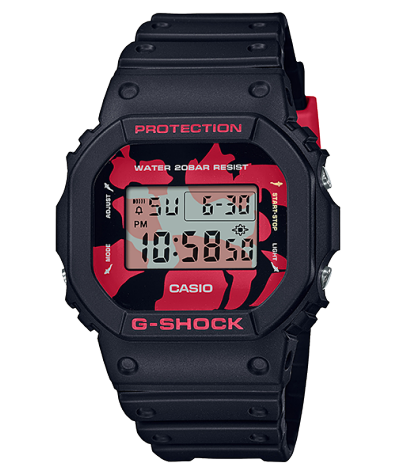 レア錦鯉モデル CASIO G-SHOCK DW-5600JK-1JR 黒赤 DW-5600JK-1 | G-SHOCK ดิจิตอล ซีรีส์ 5600 | CASIO THAILAND