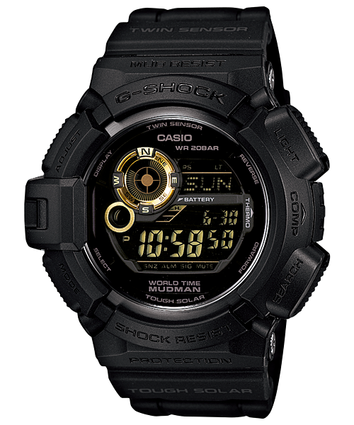 【動作品】CASIO G-SHOCK G-9300GB-1 マッドマン 黒金 G-9300GB-1 | G-SHOCK MASTER OF G - LAND MUDMAN | CASIO THAILAND