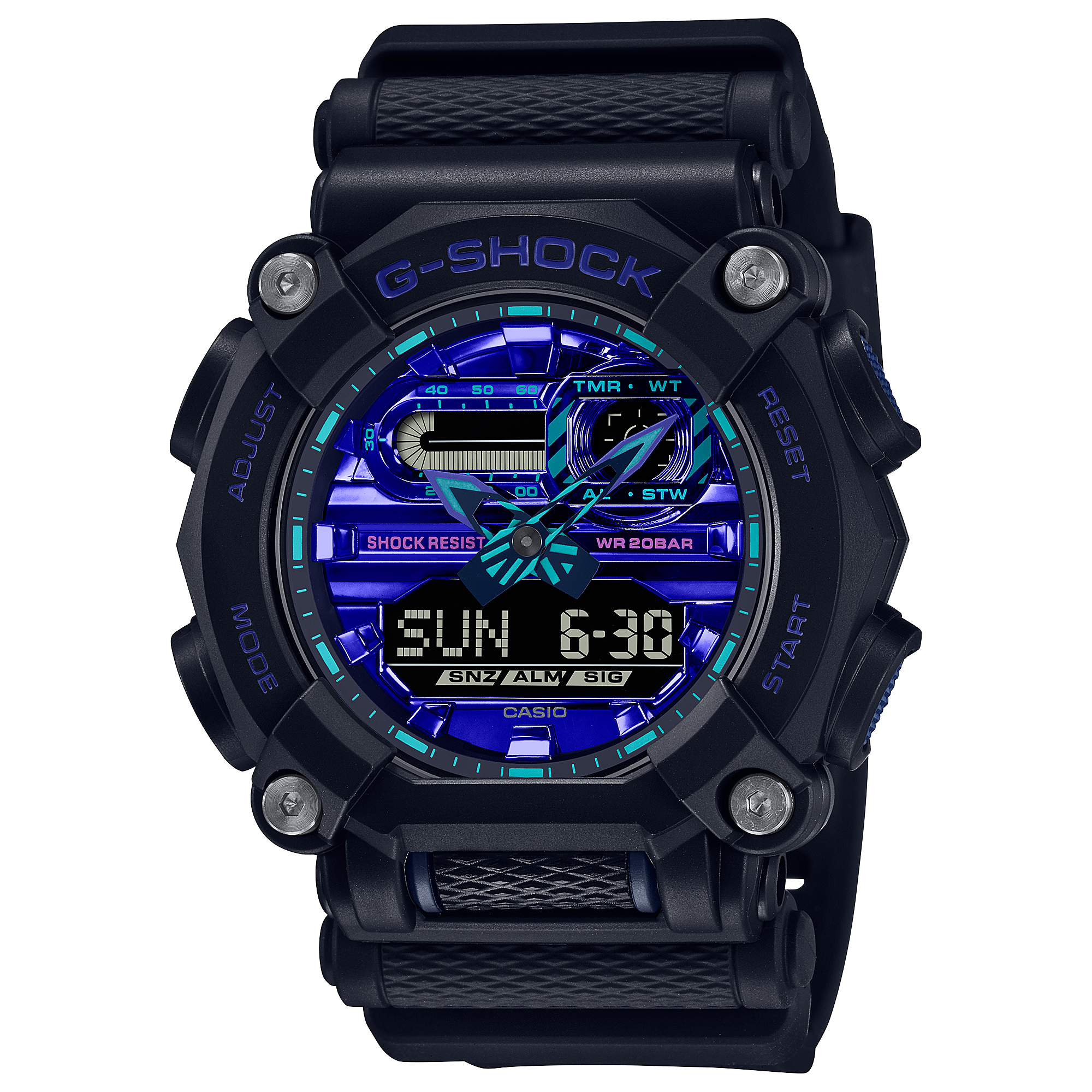 G-SHOCK Virtual Blue GA-900VB-1A 逆輸入モデル GA-900VB-1A | G-SHOCK อะนาล็อก-ดิจิตอล ซีรีส์ VIRTUAL BLUE | CASIO