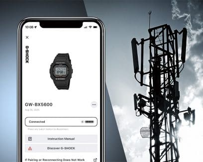 GW-BX5600CBG-2 การบอกเวลาที่ขับเคลื่อนด้วยพลังงานแสงอาทิตย์มาควบคู่กับ Bluetooth® และการควบคุมด้วยคลื่นวิทยุสำหรับความถูกต้องและความเชื่อถือที่เพิ่มขึ้น  * ภาพแสดง GW-BX5600-1