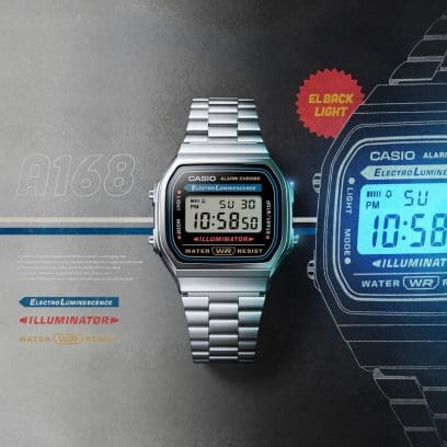 CASIO A168WA-1 手錶 銀色 #2