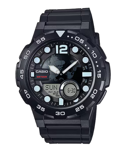 CASIO AEQ-100W-1AV 手錶 黑色 #1