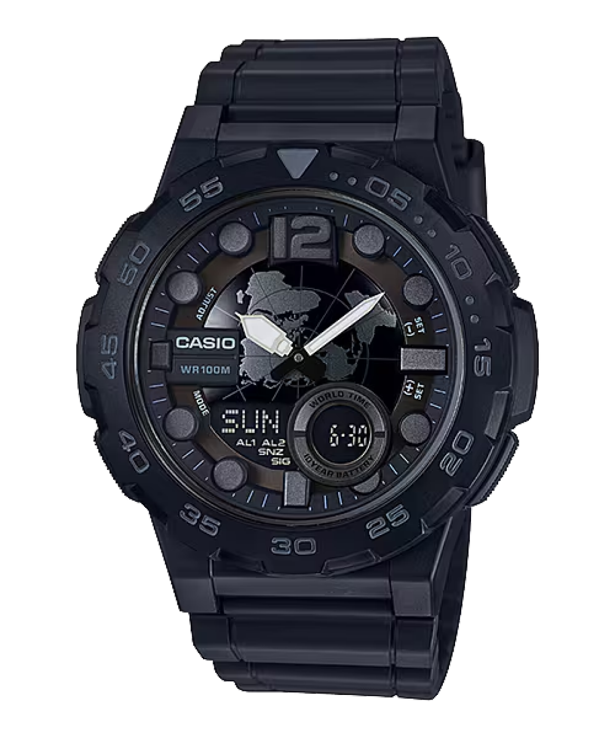 CASIO AEQ-100W-1BV 手錶 黑色 #1