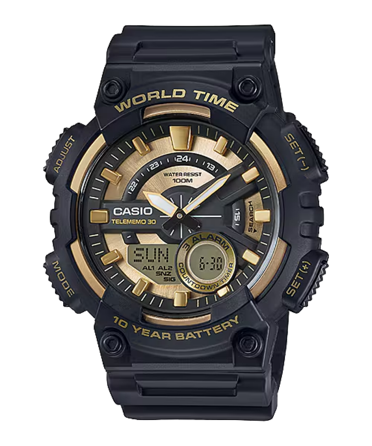 CASIO AEQ-110BW-9AV 手錶 金色 #1