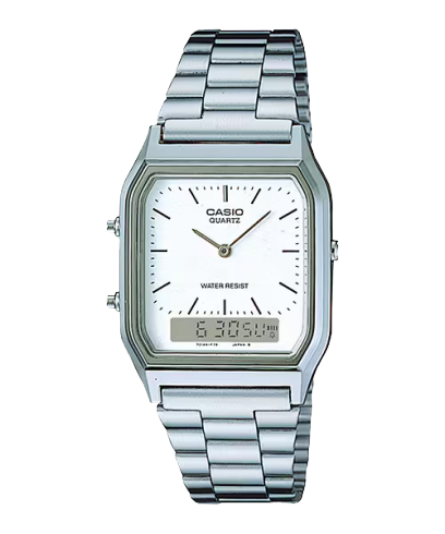 CASIO AQ-230A-7D 手錶 銀色 #1