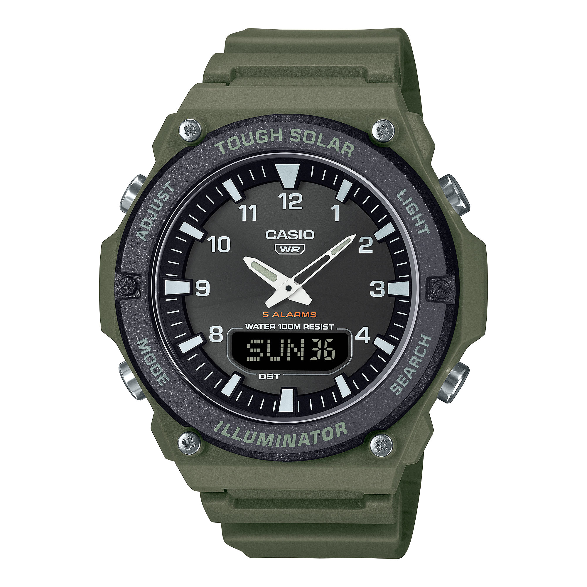 Buy Casio AQ-S820W-3BV Black Analog Solar Power Illuminator Analog