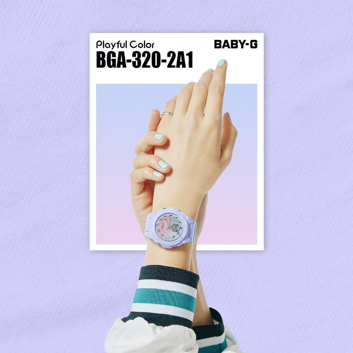 BABY-G BGA-320-2A1 手錶 藍色、淺藍色 #2