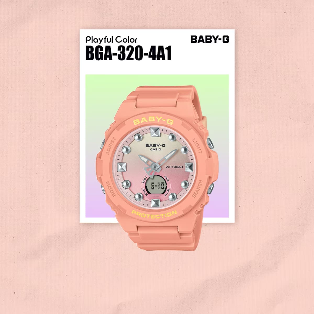 BABY-G BGA-320-4A1 手錶 粉紅色 #5