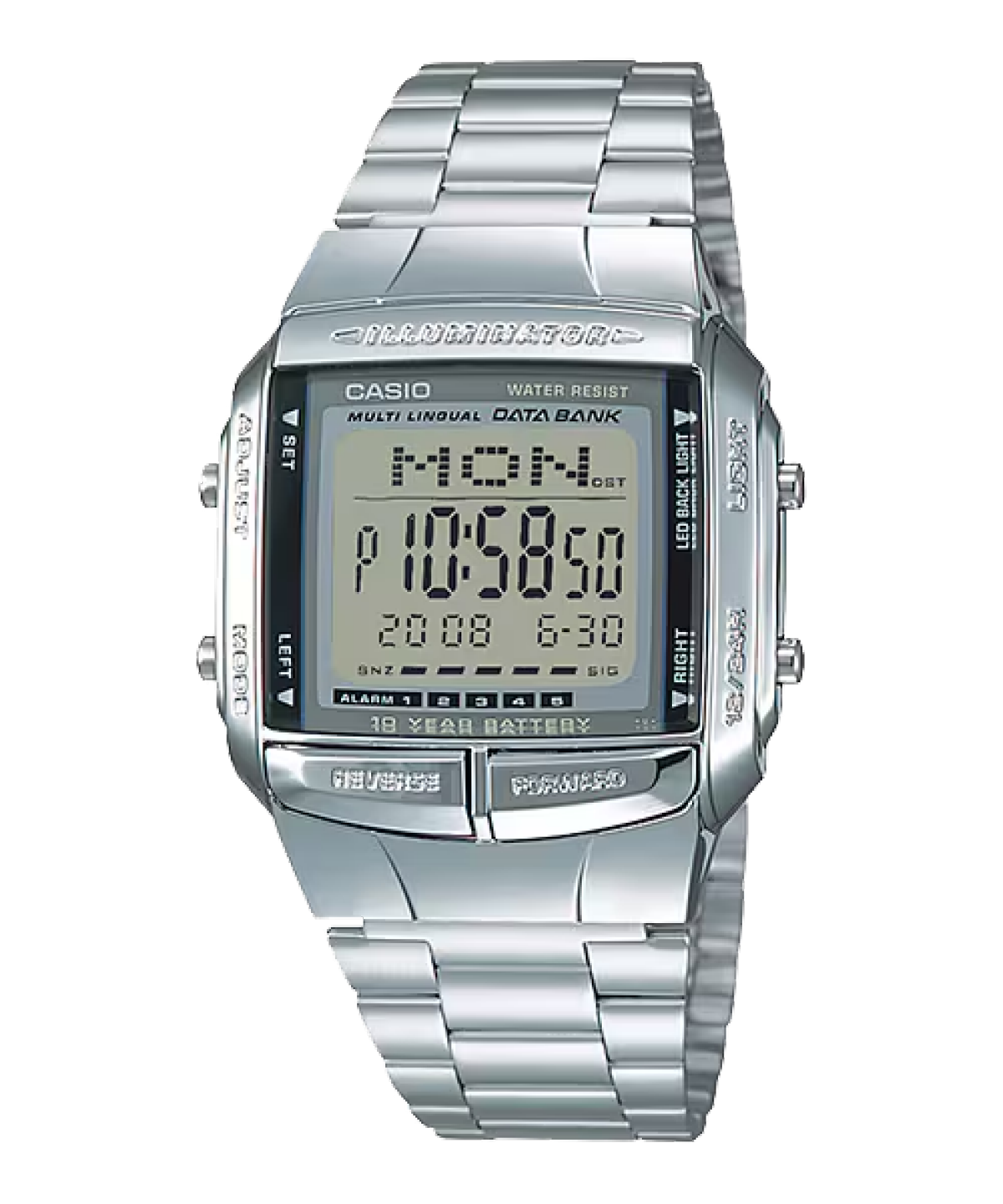 CASIO DB-360-1A 手錶 銀色 #1