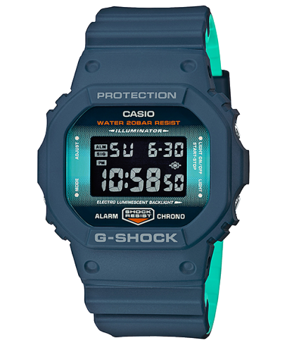 G-SHOCK DW-5600CC-2 手錶 藍色、淺藍色 #1