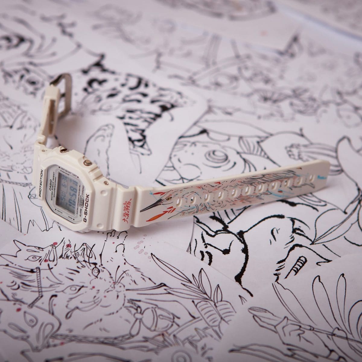 G-SHOCK DW-5600MWCAT-7 手錶 白色 #4