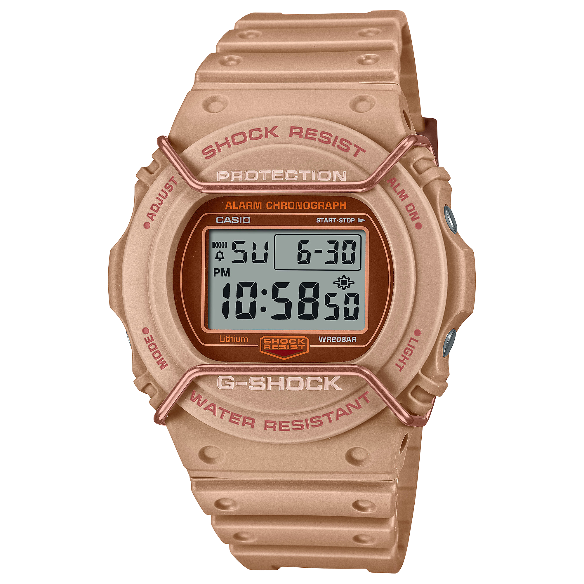 CASIO G-SHOCK DW-5700PT-5 Digital Light Brown Color Bumper Men NEW