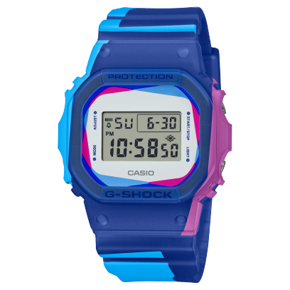 G-SHOCK DWE-5600PR-2 手錶 藍色、淺藍色 #1