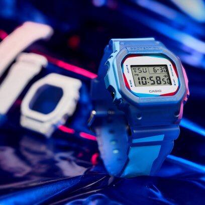 G-SHOCK DWE-5600PR-2 手錶 藍色、淺藍色 #11