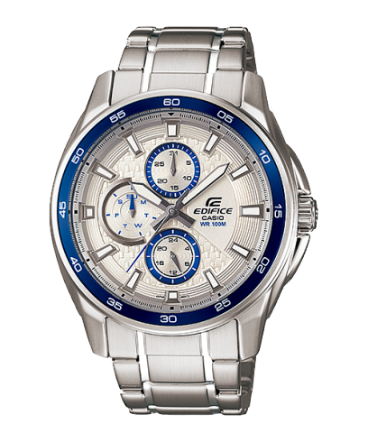 EDIFICE EF-334D-7AV 手錶 藍色、淺藍色 #1