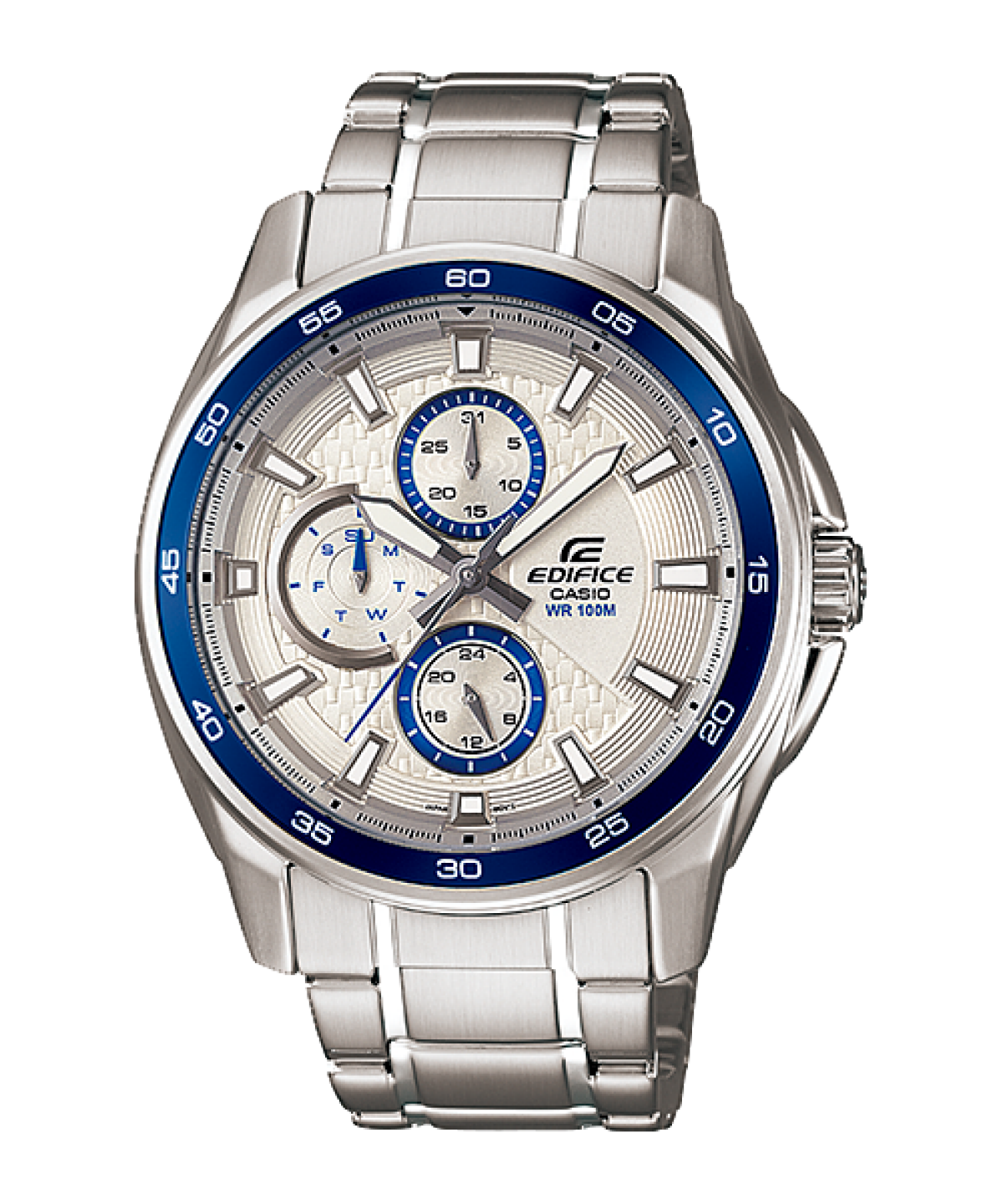 EDIFICE EF-334D-7AV 手錶 藍色、淺藍色 #1