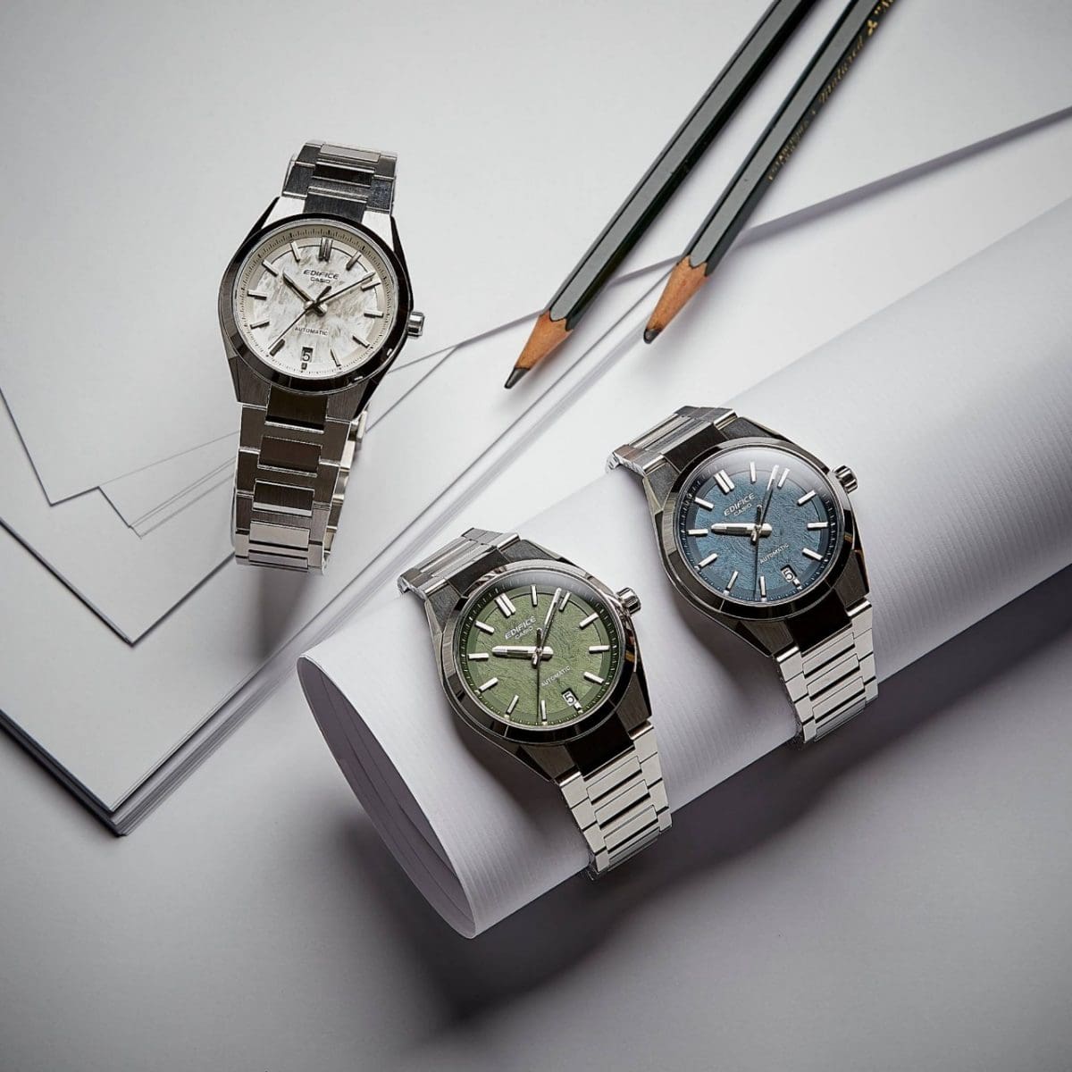 EDIFICE EFK-100D-2A 手錶 銀色 #8