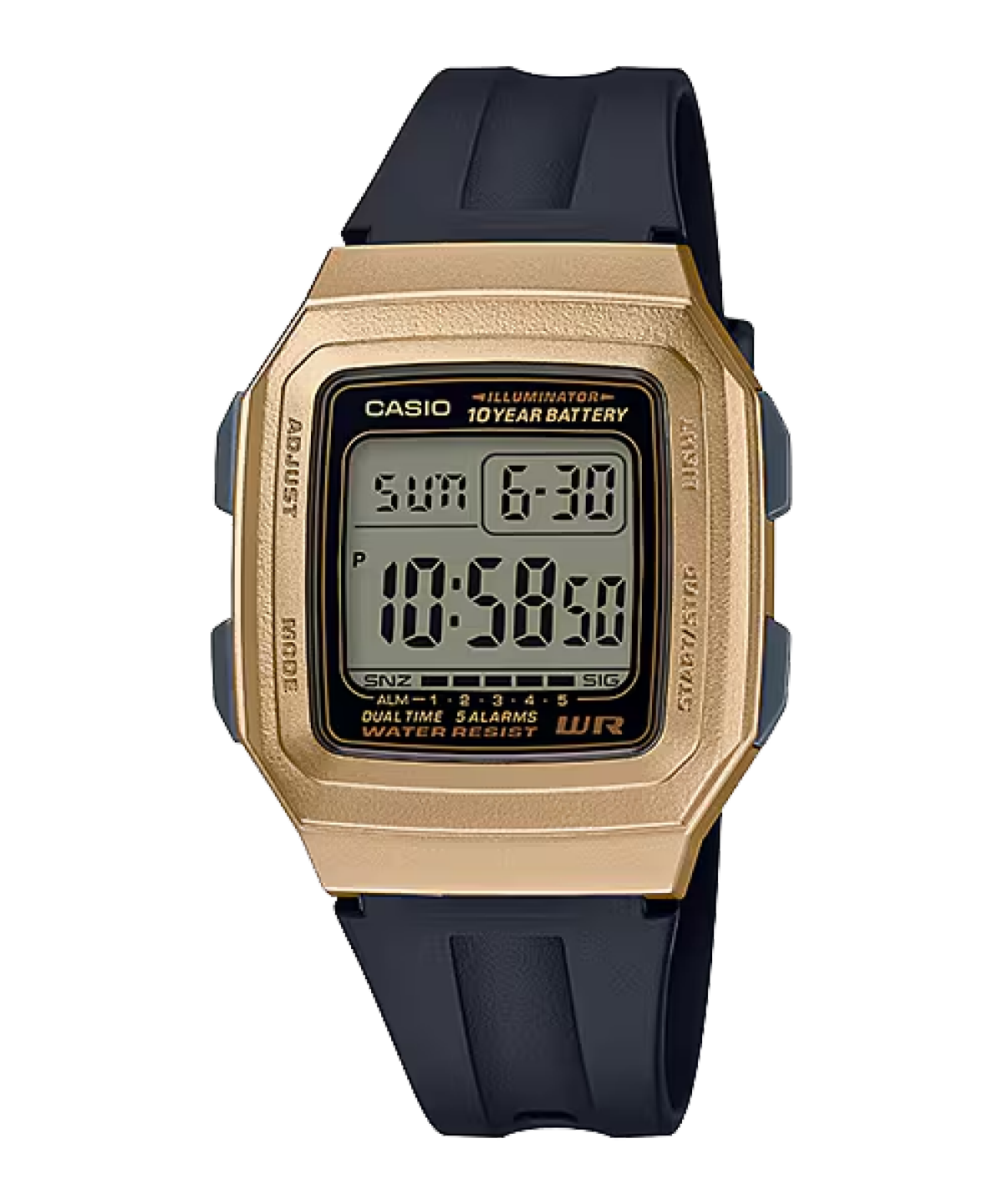 CASIO F-201WAM-9AV 手錶 金色 #1