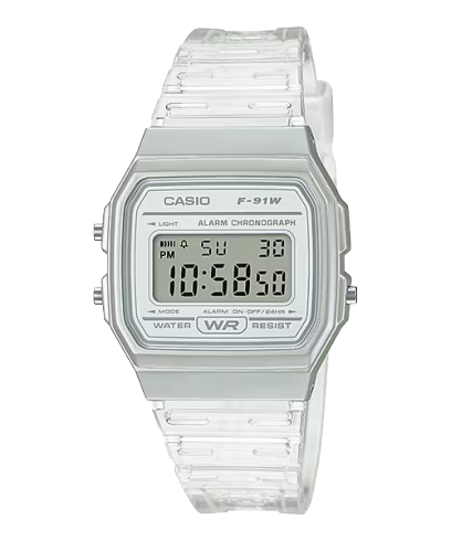 CASIO F-91WS-7 手錶 銀色 #1