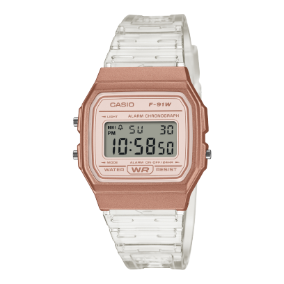 CASIO F-91WS-7A3 手錶 粉紅金 #1