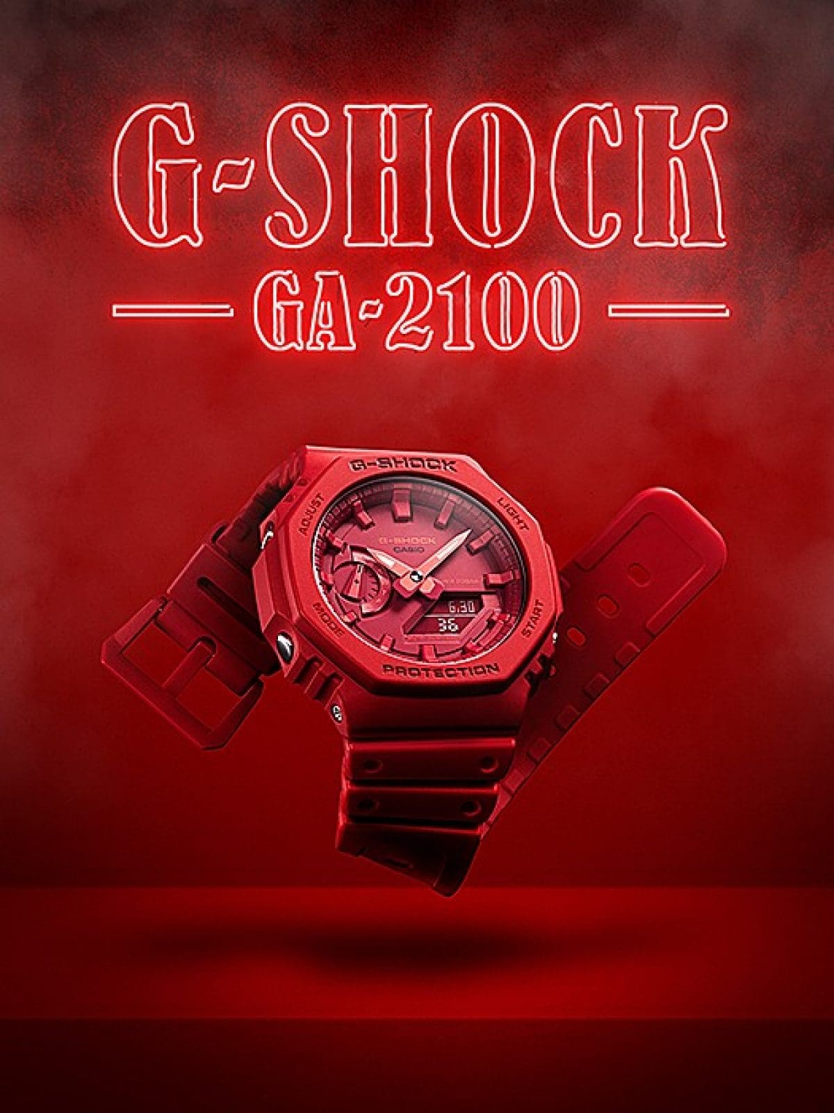 G-SHOCK GA-2100-4A 手錶 紅色 #3