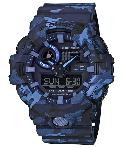 G-SHOCK GA-700CM-2A 手錶 藍色、淺藍色 #1
