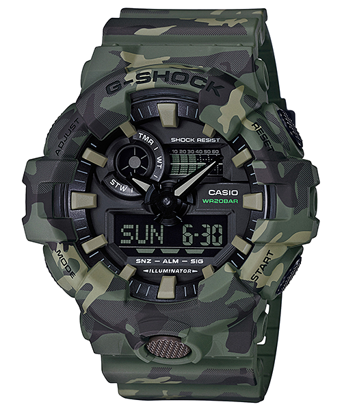 G-SHOCK GA-700CM-2AJF ブルーカモフラ 稼働品 付属品完備 G-SHOCK