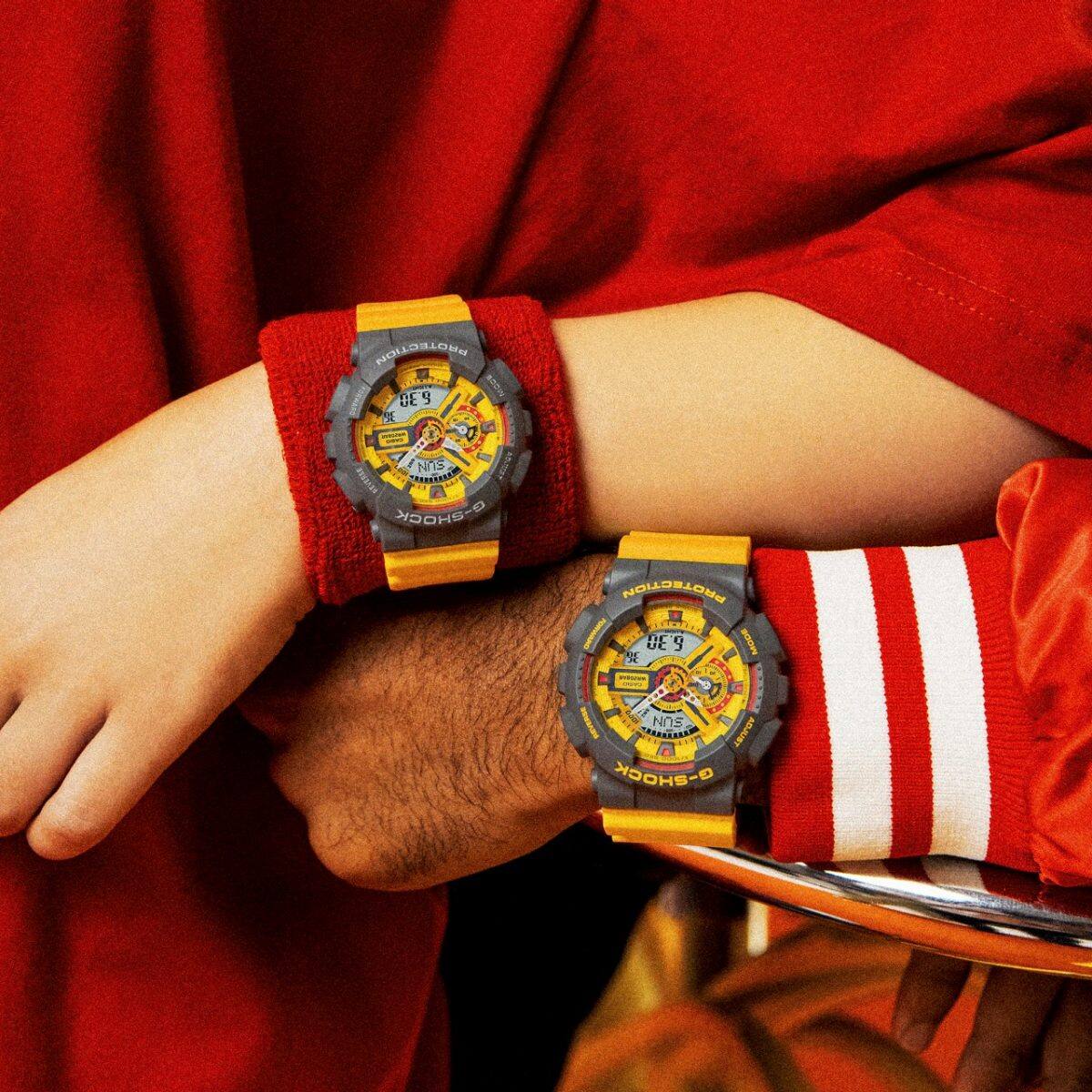 自左起：GMA-S110Y-9A、GA-110Y-9A #6