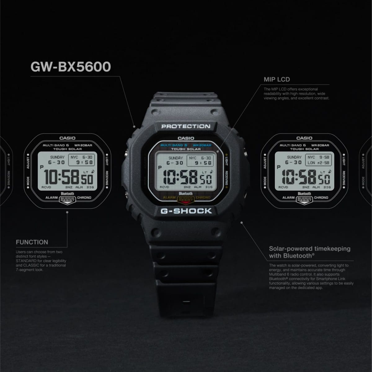 G-SHOCK GW-BX5600-1 手錶 黑色 #2