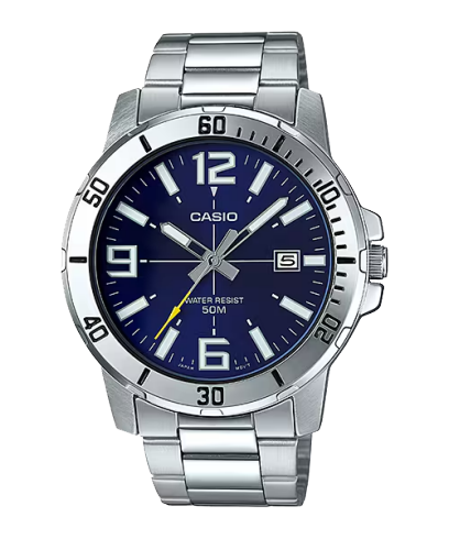 CASIO MTP-VD01D-2BV 手錶 銀色 #1